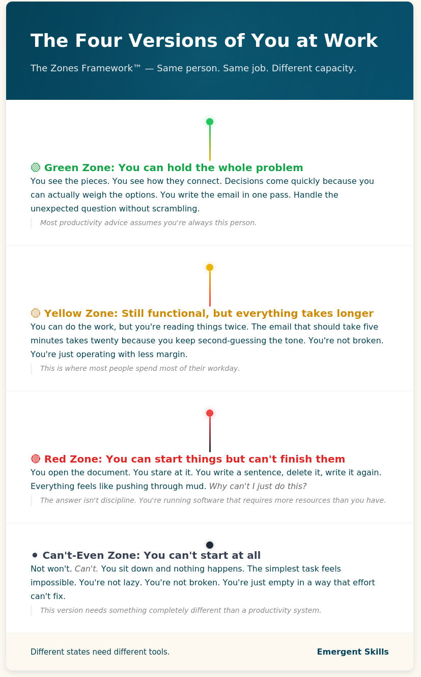the zones framework poster
