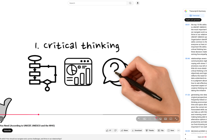 WHO top 10 critical life skills